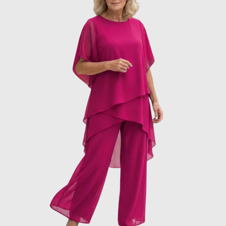 Lucianna | Set med draperade palazzobyxor