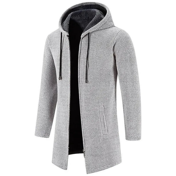 Damion | Slim Fit Lång jacka med huva