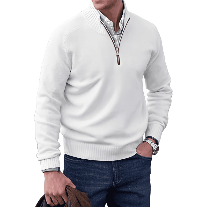 Tim | Högkrage-Pullover med dragkedja