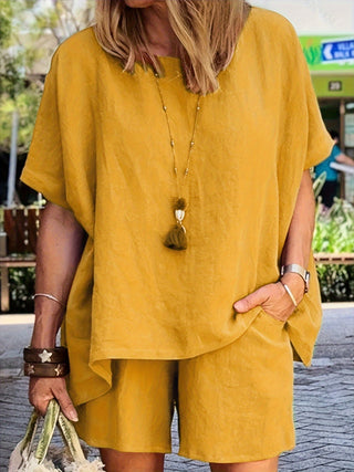 Vanessa | Enfärgat Set med Shorts