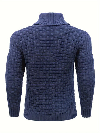 Jarren | Slim Fit Stickad Tröja med Krage