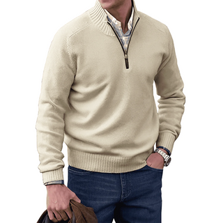 Tim | Högkrage-Pullover med dragkedja