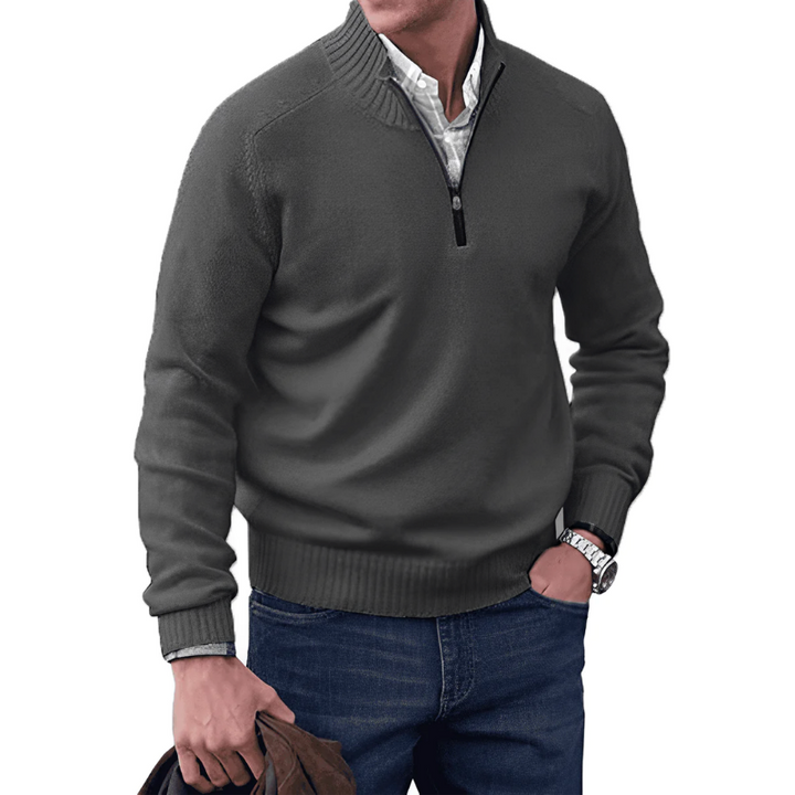 Tim | Högkrage-Pullover med dragkedja