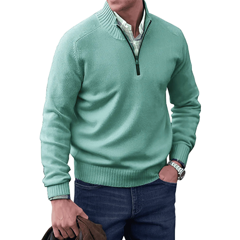 Tim | Högkrage-Pullover med dragkedja