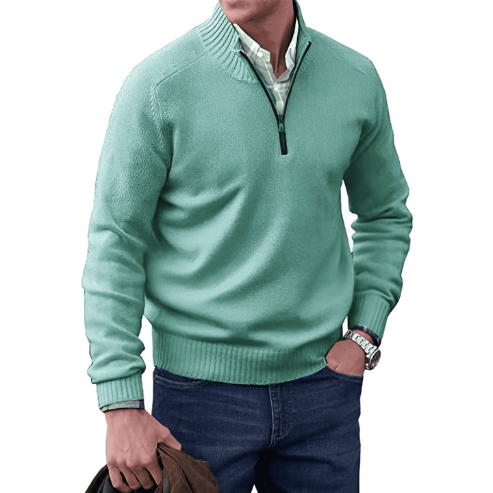 Tim | Högkrage-Pullover med dragkedja