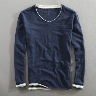Bastian | Långärmad T-shirt med V-ringning