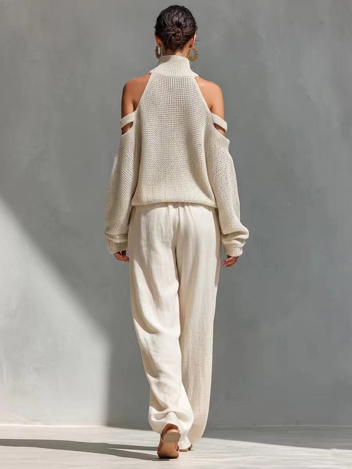 Gertrud | Elegant Stickat off Shoulder-Set