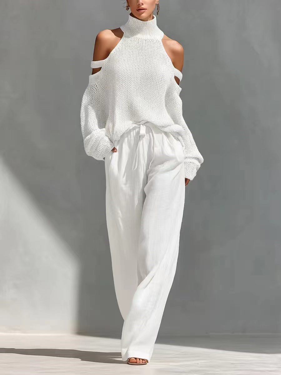Gertrud | Elegant Stickat off Shoulder-Set