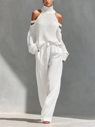 Gertrud | Elegant Stickat off Shoulder-Set
