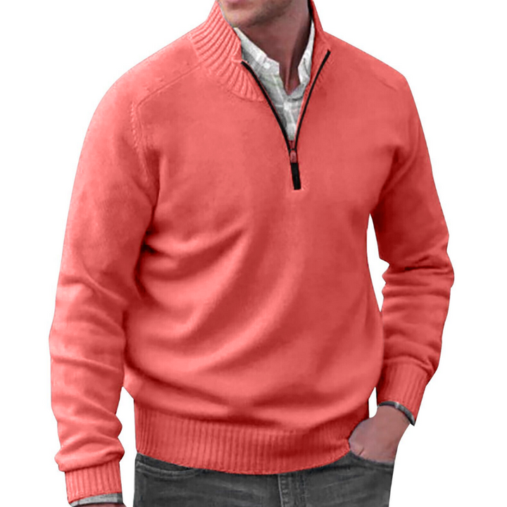 Tim | Högkrage-Pullover med dragkedja