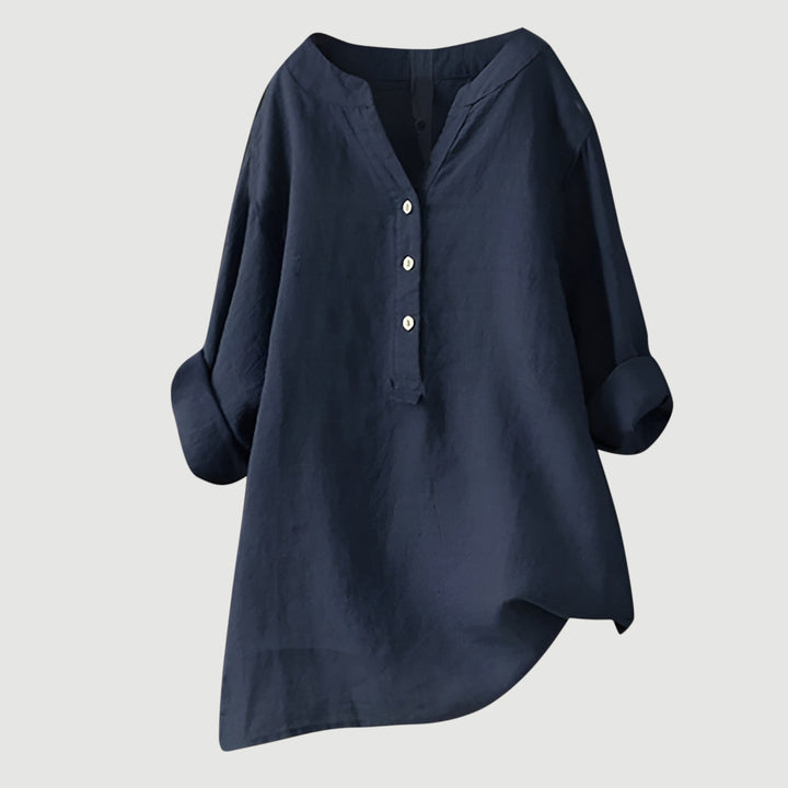 Freja – Luftig och bekväm blus med knappar