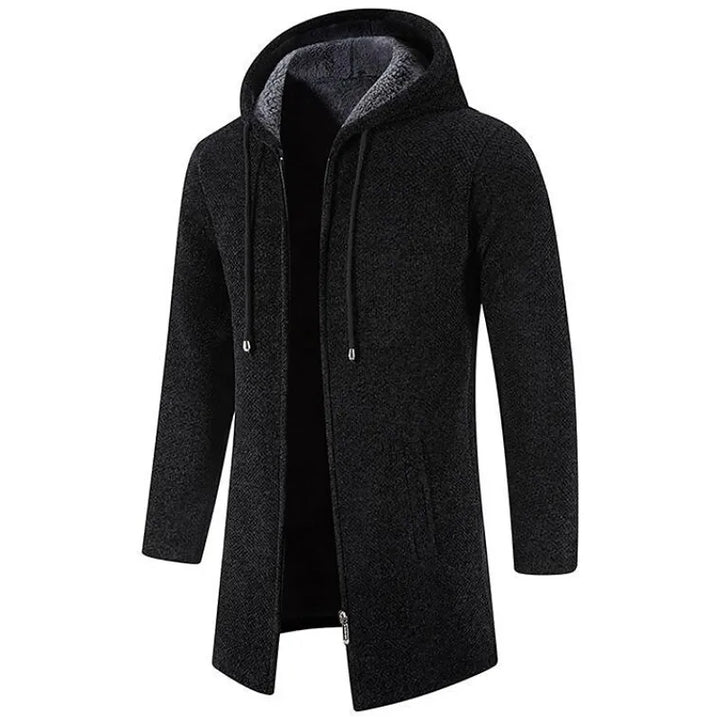 Damion | Slim Fit Lång jacka med huva
