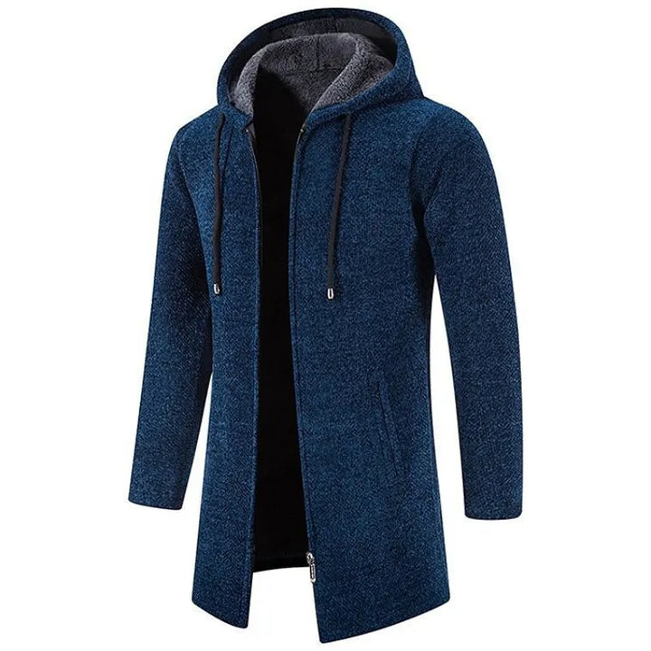 Damion | Slim Fit Lång jacka med huva